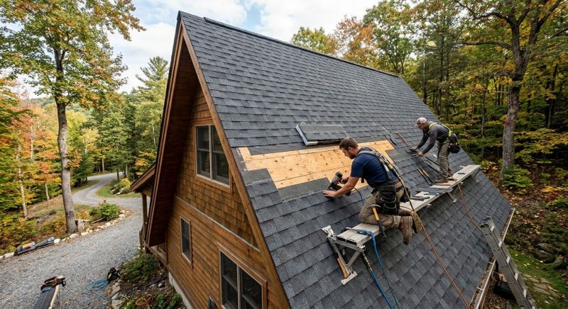 A Frame Roof Installation in Epping, NH