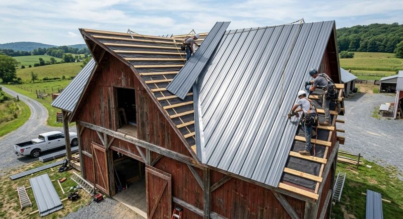 Barn Roof Installation in Epping, NH