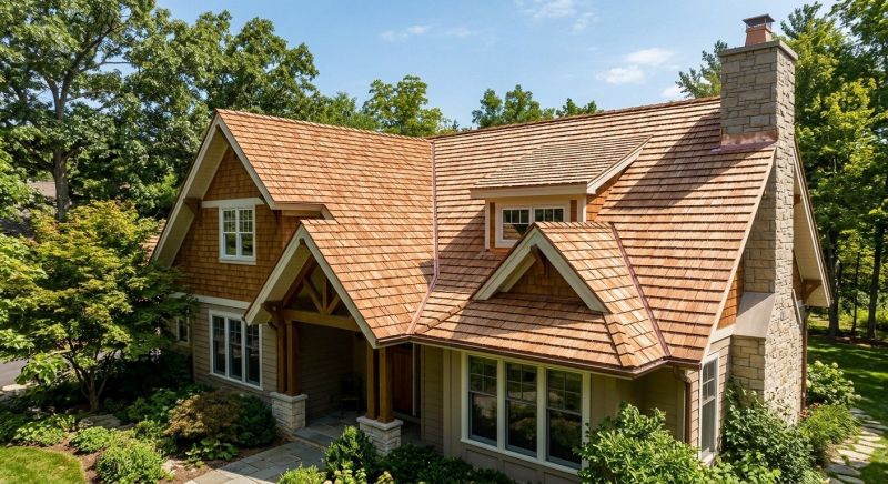 Cedar Shake Roof Construction in Bow, NH
