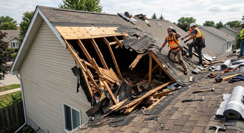Damaged Roof Replacement in Epsom, NH