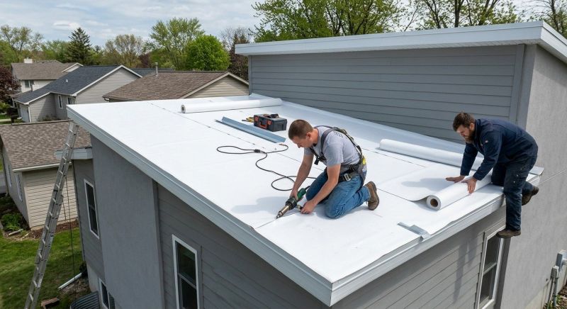 Single Ply Roof Installation in Rye, NH
