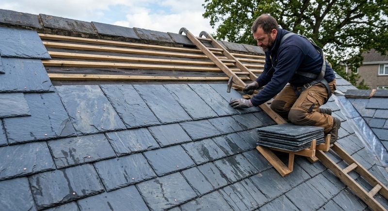 Slate Roof Construction in Hampstead, NH