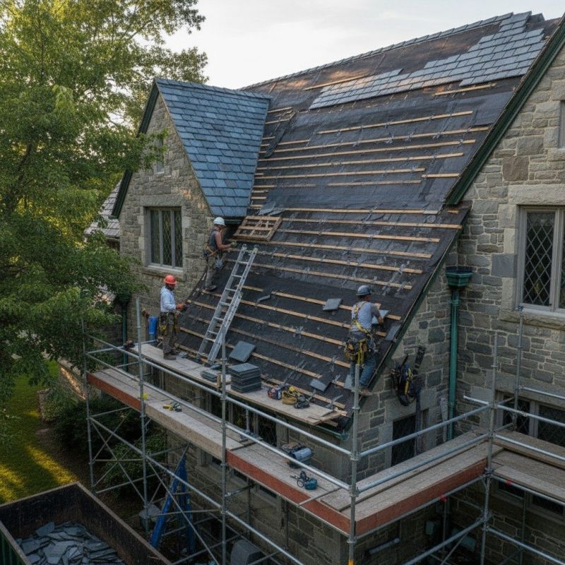 Slate Roof Replacement in Rowley, MA