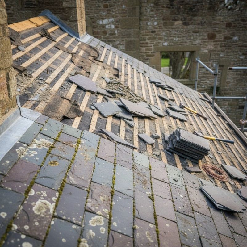 Slate Roof Replacement in Strafford, NH