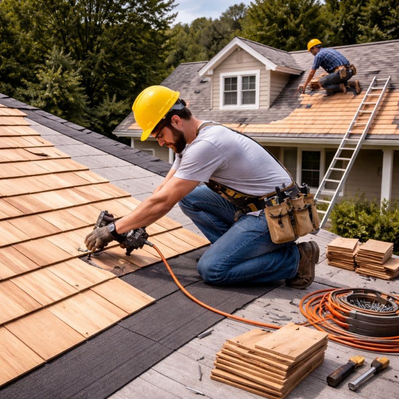 Wood Roofing Installation in Northwood, NH