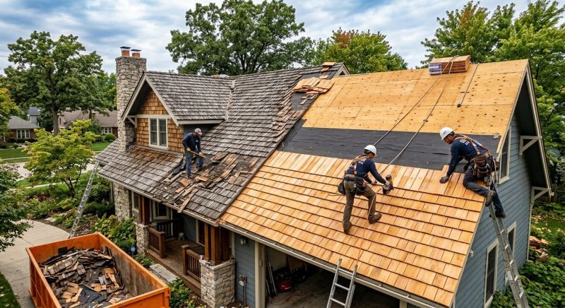 Wood Shake Roof Replacement in Pittsfield, NH