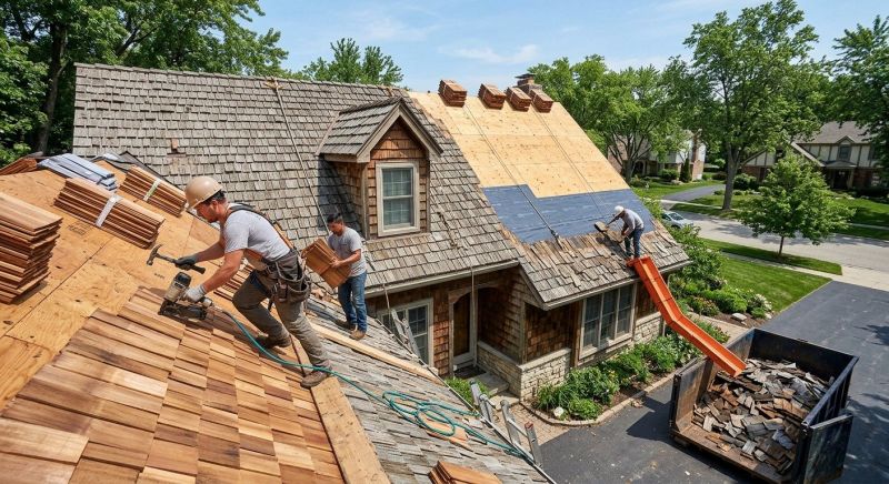 Wood Shake Roof Replacement in Raymond, NH